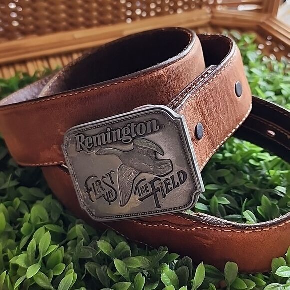 Remington Belt Canada Goose Buckle Original Sculpted By Sid Bell 1980 - Picture 13 of 15